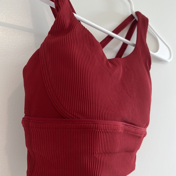 Lululemon Rib-Knot Sports Bra. Red. Size XS - Picture 4 of 4